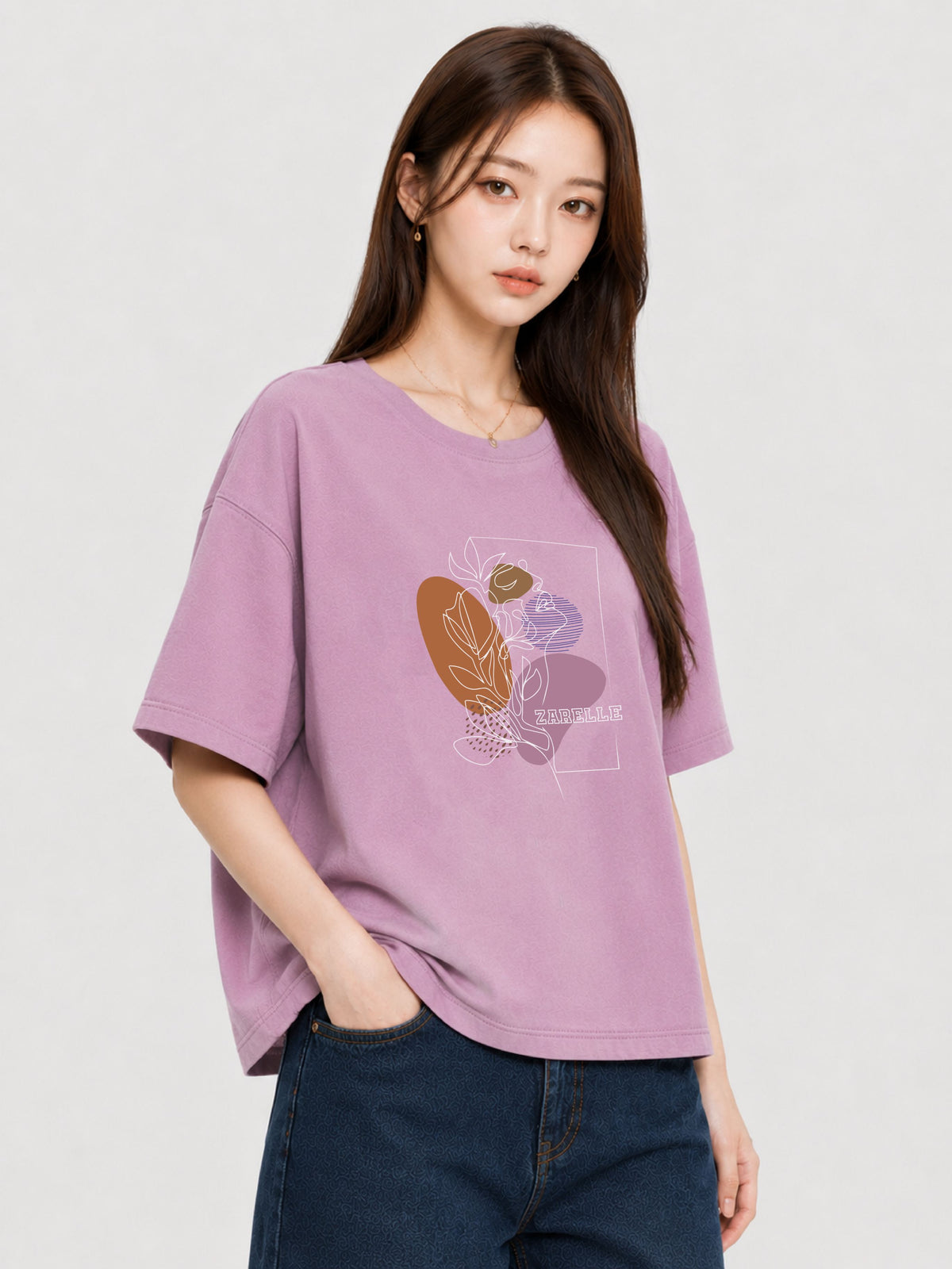 Zarelle Women's Modal Oversized Fit T-Shirt