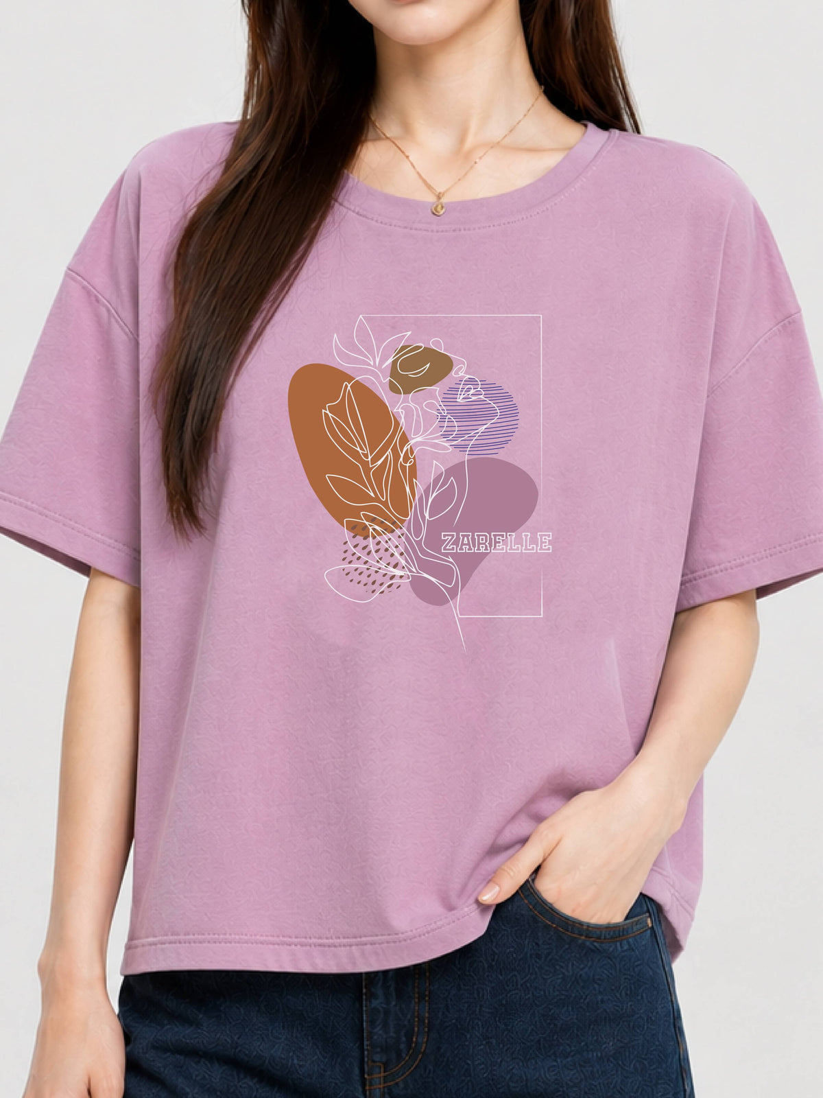 Zarelle Women's Modal Oversized Fit T-Shirt