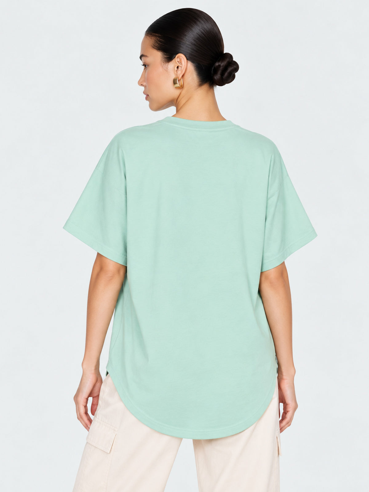 Zarelle Women's Cotton Relaxed Fit High Low T-Shirt