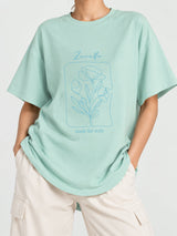 Zarelle Women's Cotton Relaxed Fit High Low T-Shirt