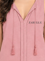 Zarelle Women's Cotton Regular Fit Sleeveless T-Shirt