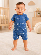 Niki Nova Baby Short Zip Romper Soft Cotton for Baby Boys & Girls
